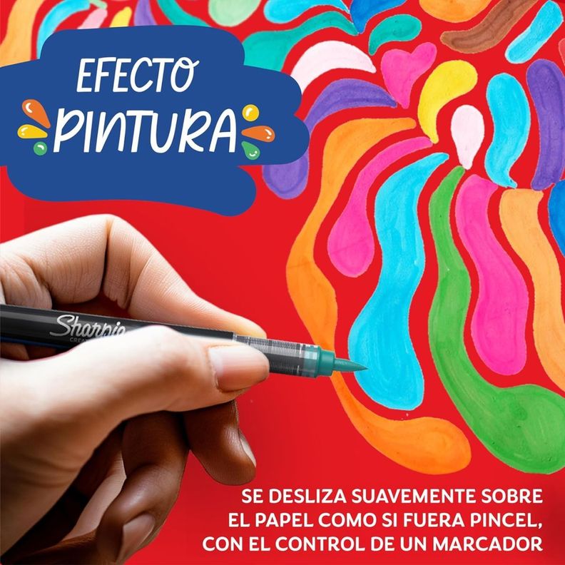 Set 12 Marcadores Acrílicos Sharpie Punta Bala Colores-4