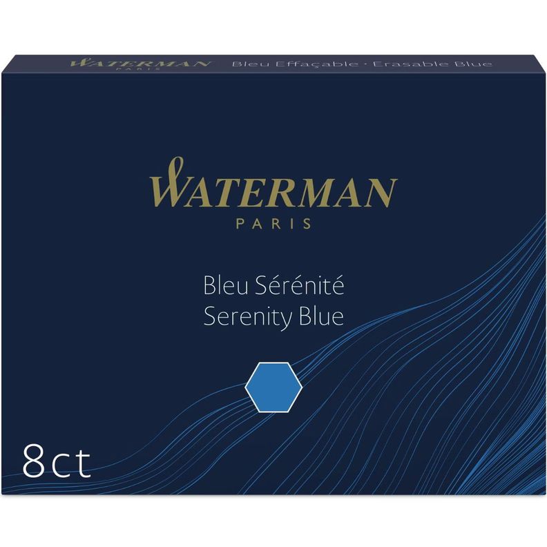 Cartucho De Tinta Para Pluma Estandar Waterman Azul x8-0