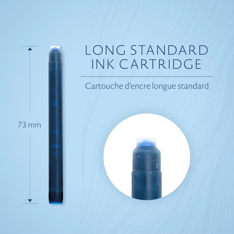 Cartucho De Tinta Para Pluma Estandar Waterman Azul x8-1