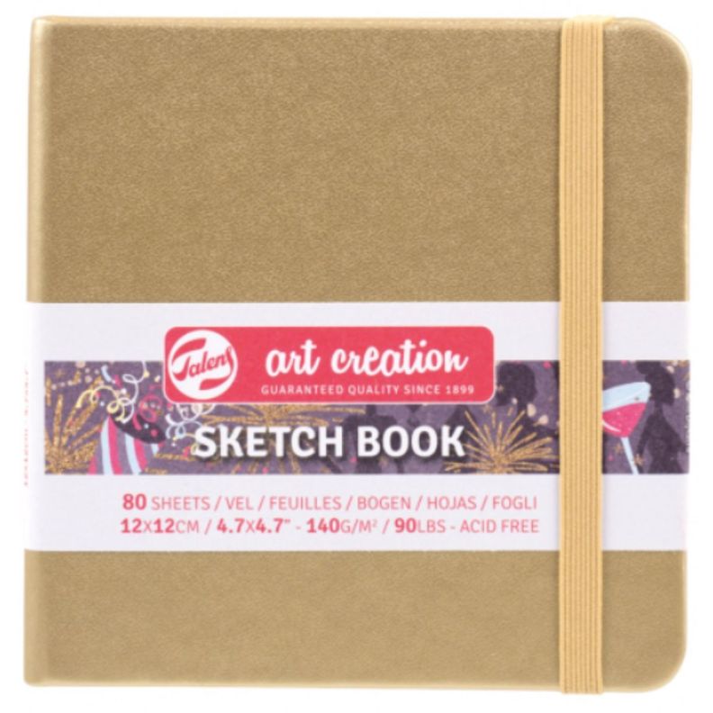 Libreta Art Creation Dorada 12x12cm 140gr 80hjas.-0