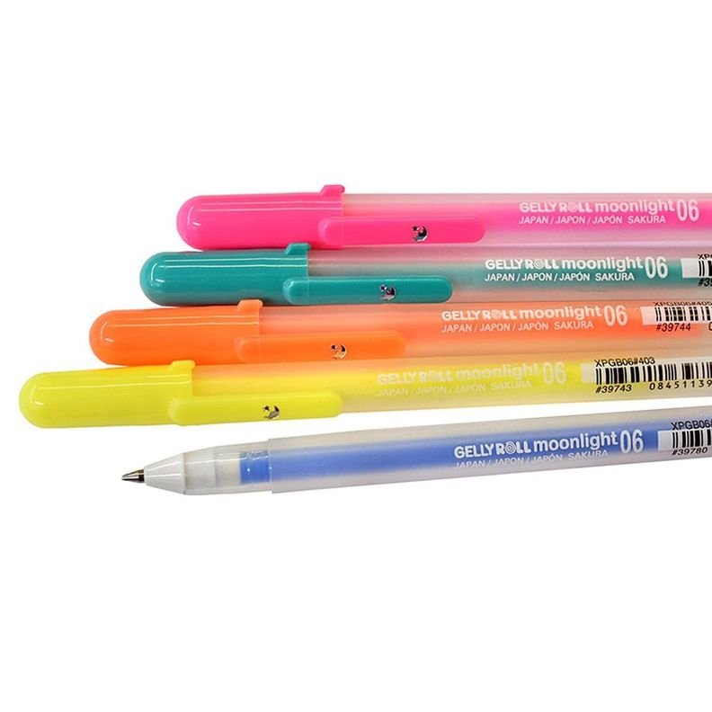 Lápices Gel Gelly Roll Moonlight Sakura 10 Colores+2 Blancos-5