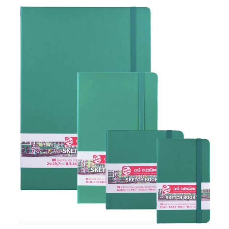 Libreta Art Creation Verde Bosque 13x21cm 140gr 80hjas.-2