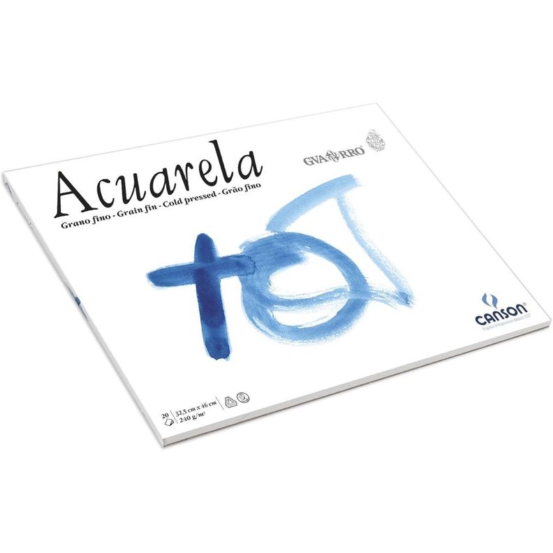 Block Acuarela Guarro 240gr Grano Grueso 32,5x46cm 20hjs-0
