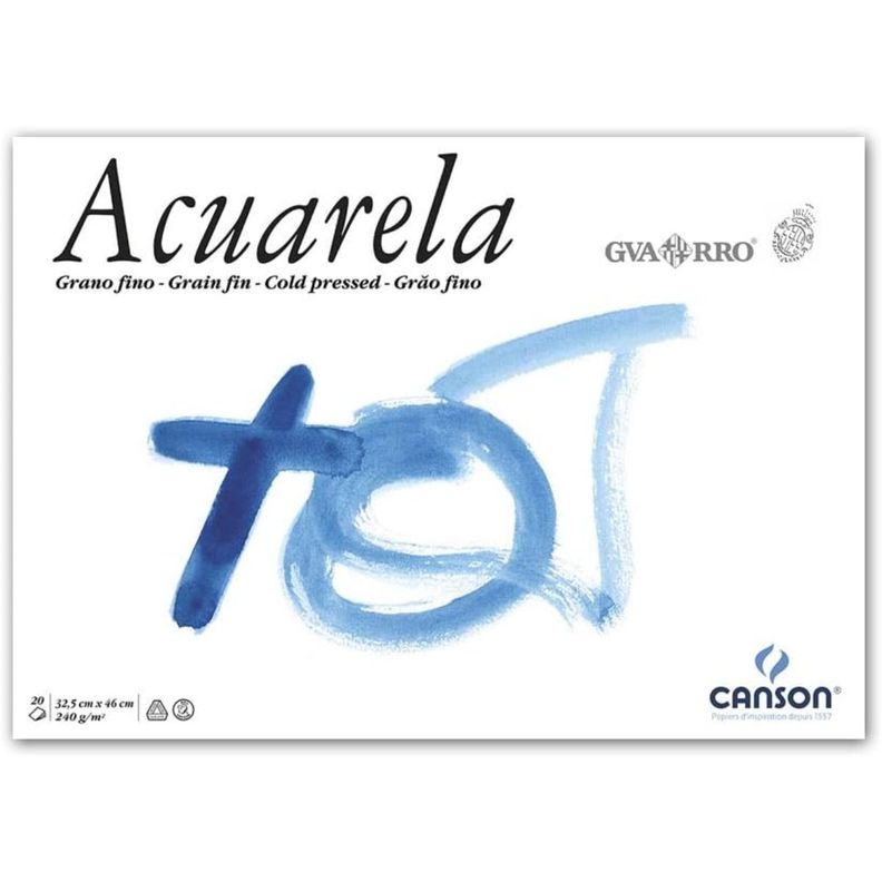Block Acuarela Guarro 240gr Grano Grueso 32,5x46cm 20hjs-1