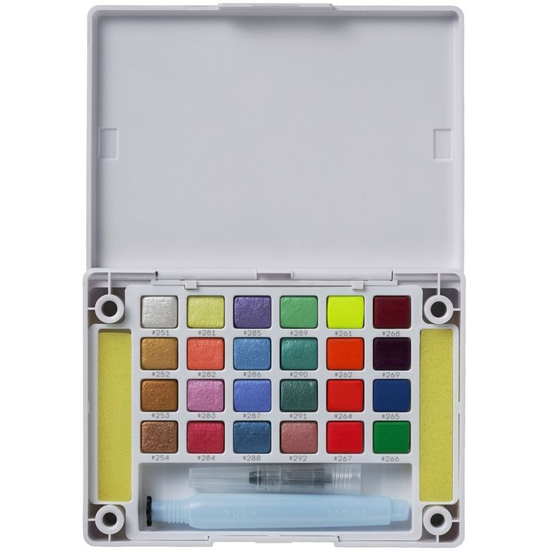 Acuarela en Pastillas Sakura Koi Set 24 Colores + Pincel-2