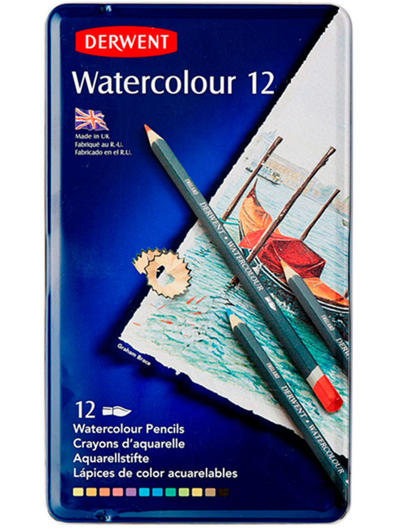Lápices De Colores Acuarelables Derwent Set 12-1