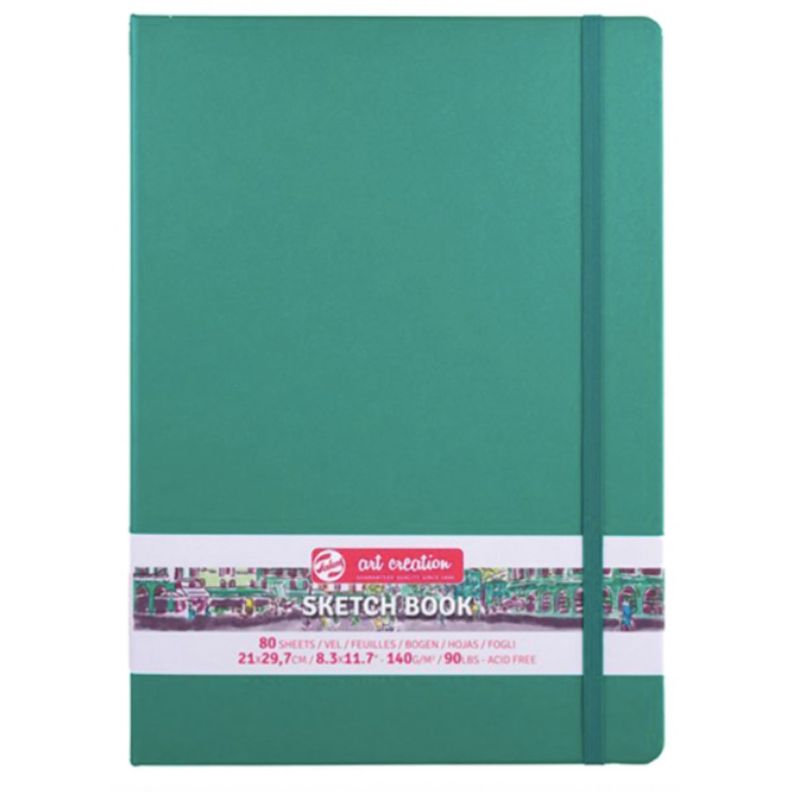 Libreta Art Creation Verde Bosque 21x30cm 140gr 80hjas.-0