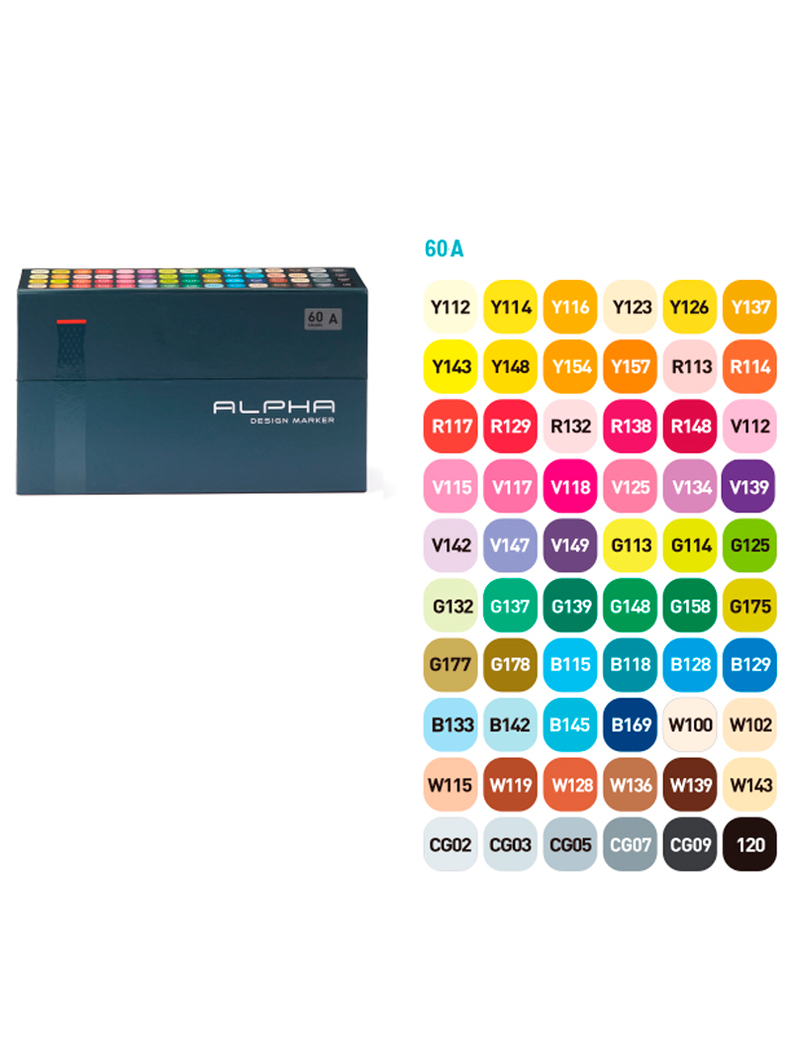 Marcadores Alpha Design Set A 60 Colores-3