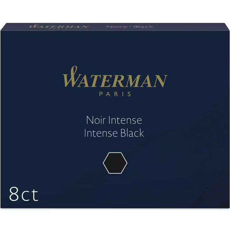 Cartucho De Tinta Para Pluma Estandar Waterman Negro x8-0