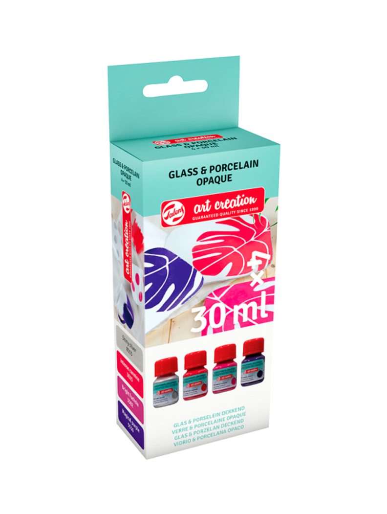 Pintura Porcelana y Vidrio Opaca Tonos Florales Art Creation-0