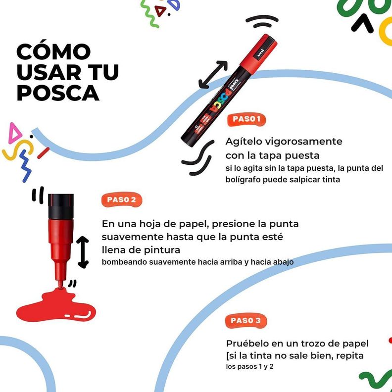Marcadores Posca 1MR Set 8 Colores Pastel-1
