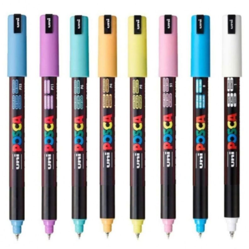 Marcadores Posca 1MR Set 8 Colores Pastel-2