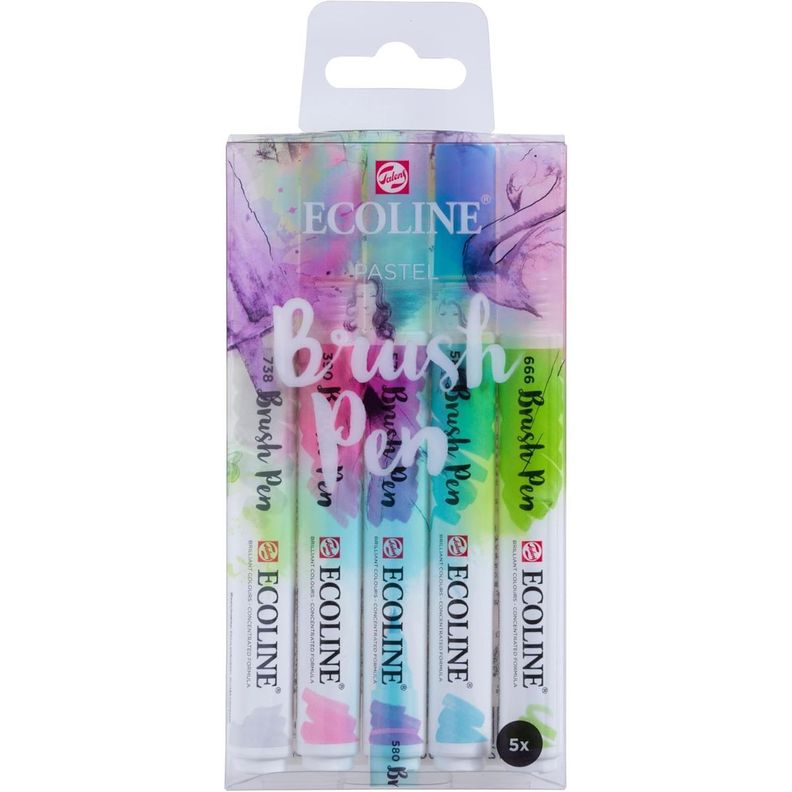 Marcadores Acuarela Ecoline Tonos Pasteles Set 5-3