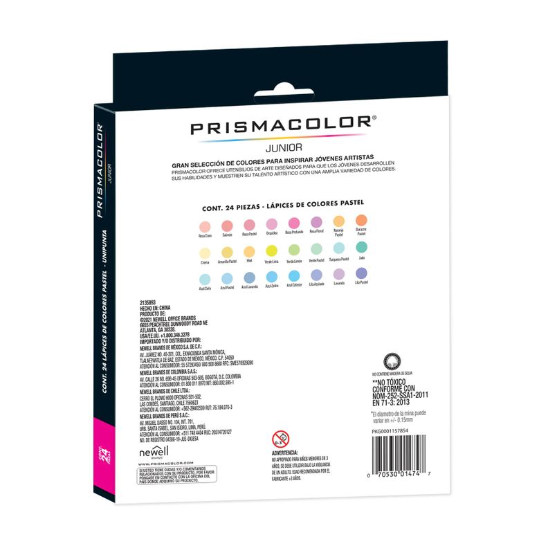 Lápices de Colores Prismacolor Junior Set 24 Pasteles-1