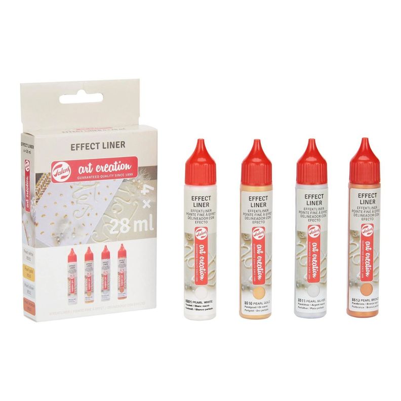 Pack 4 Delineador de Relieve Art Creation Metálicos 28ml-3