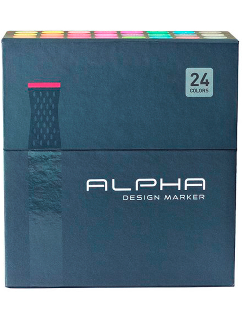 Marcadores Alpha Design Set C 24 Colores-0