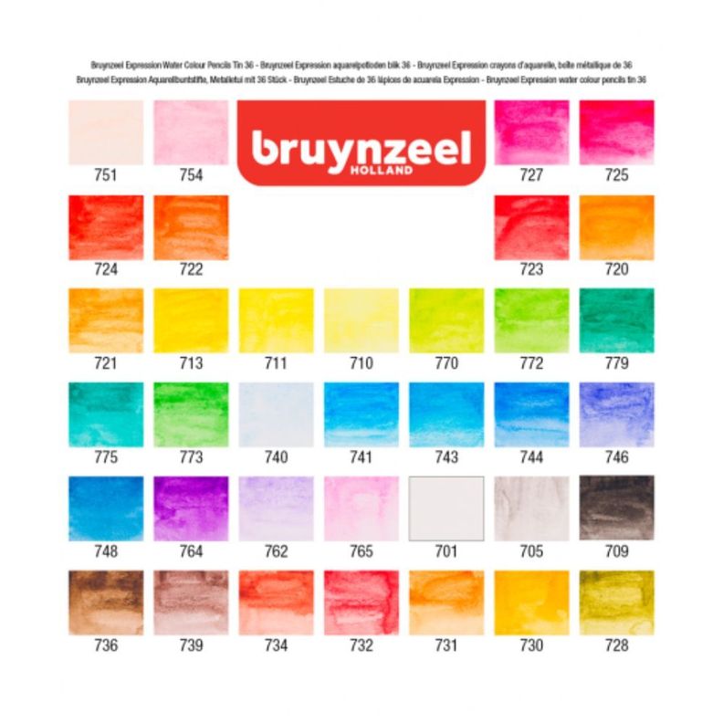 Lápices Acuarela Bruynzeel Expression Set 36 Colores-2