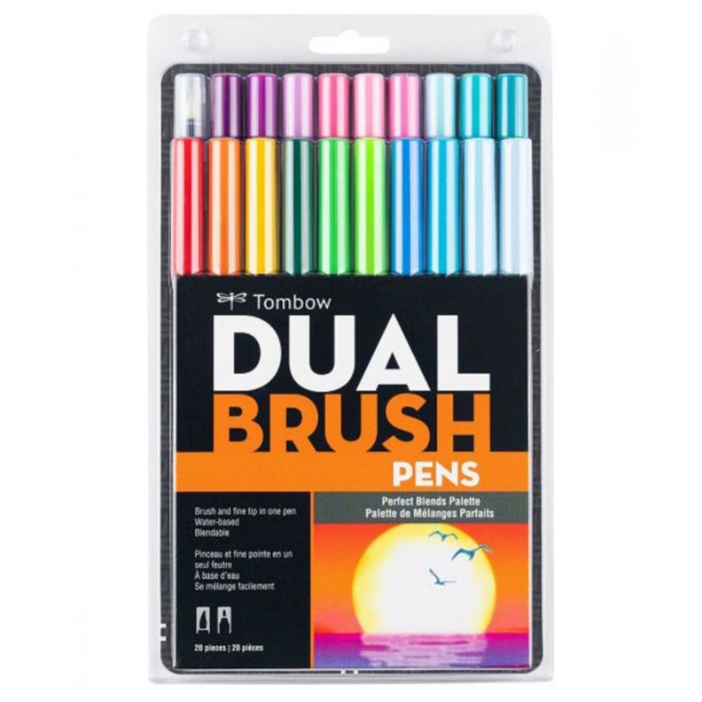 Set Marcadores Tombow Dual Brush Mezcla Perfecta 20 colores-0