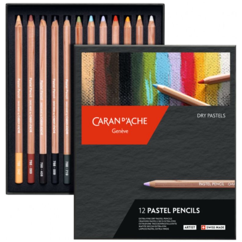 Lápices Pastel Caran D Ache Set 12-0