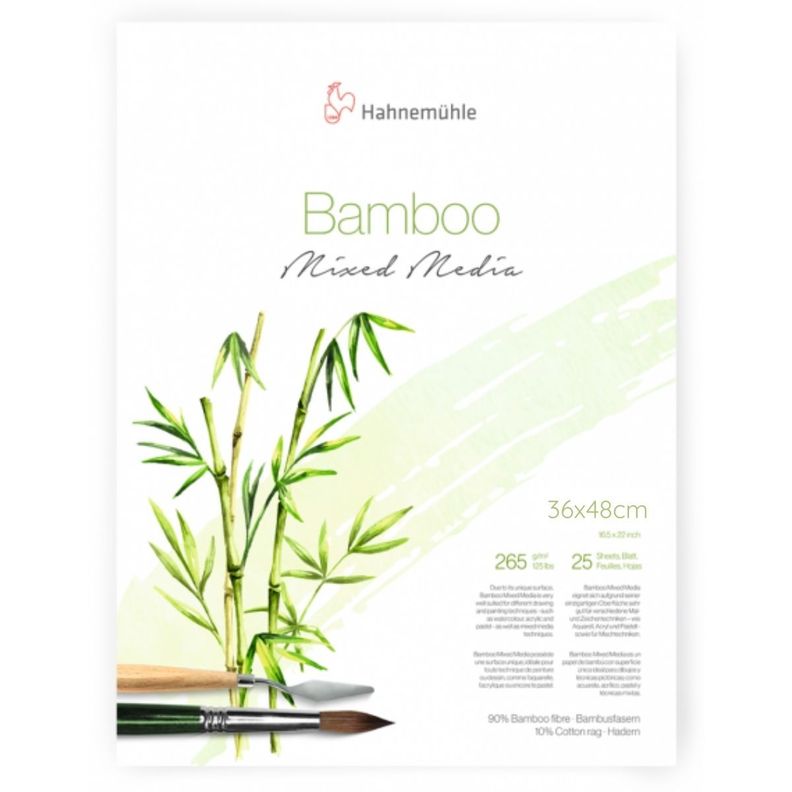 Block Técnica Mixta Hahnemuhle Bamboo 265gr 36x48cm 25Hojas-0