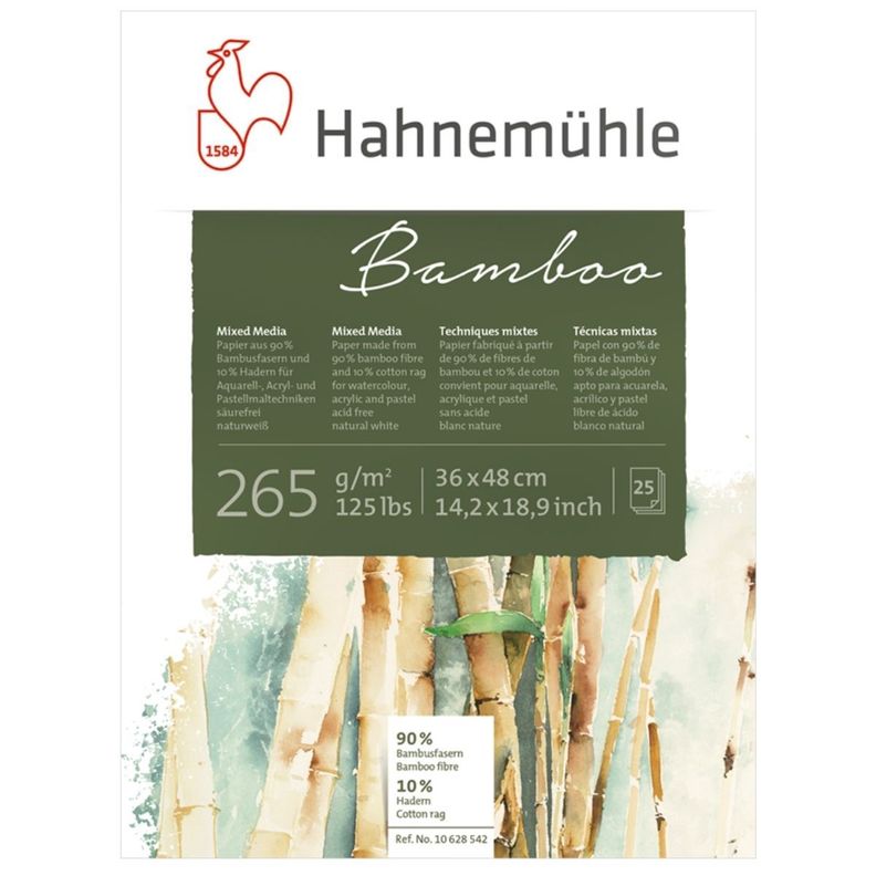 Block Técnica Mixta Hahnemuhle Bamboo 265gr 36x48cm 25Hojas-1