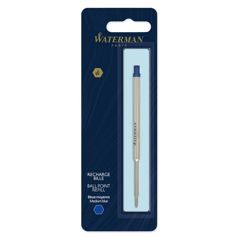 Repuesto Boligrafo Waterman Punta Media Azul-0