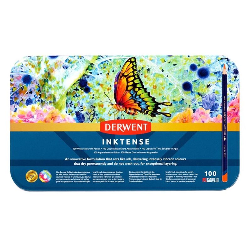 Set 100 Colores Lápices Derwent Inktense Acuarelables-1
