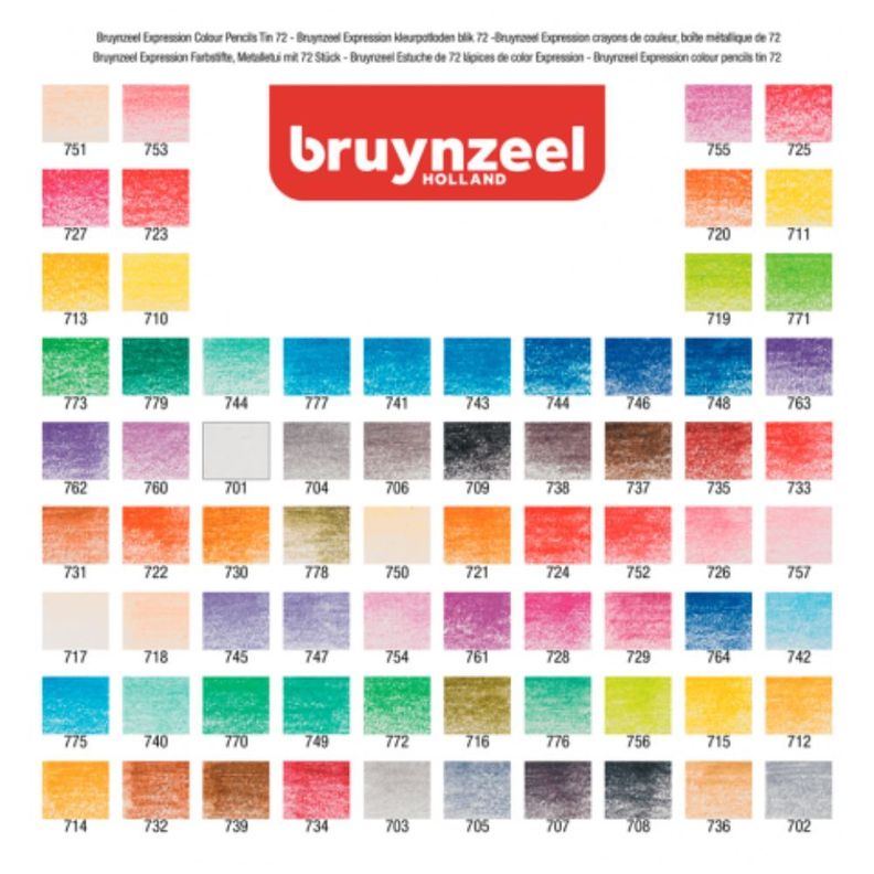 Lápices de Colores Bruynzeel Expression Set 72 Colores-2