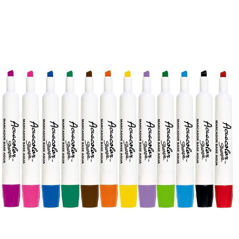 Set Marcadores Sharpie Acuacolor 12 Colores Surtidos-1