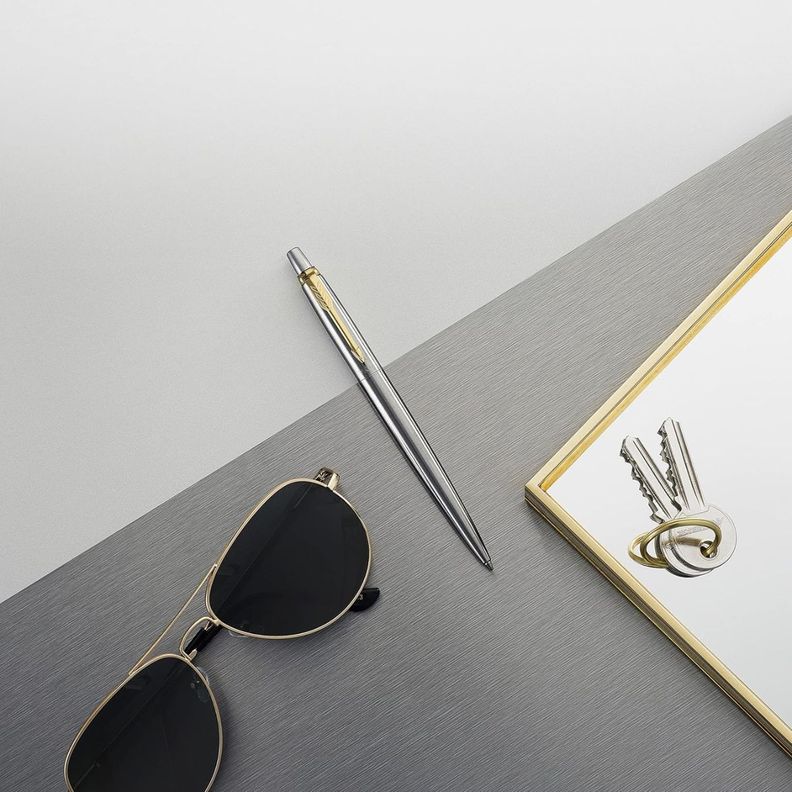 Boligrafo Parker Jotter Acero Inoxidable C/Dorado-5