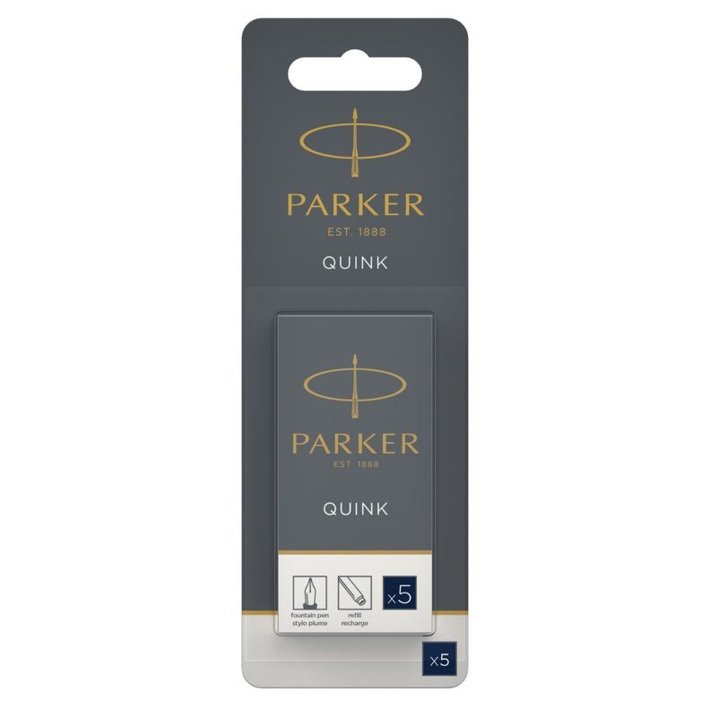Cartuchos De Tinta Para Pluma Quink Parker x5 Azul Oscuro-1