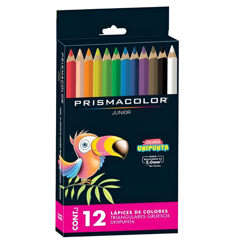 Set 12 Colores Prismacolor Junior Triangulares Gruesos Surtido