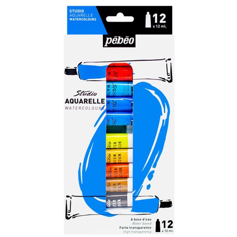 Acuarela Pebeo Studio Set 12 Colores 12ml-0