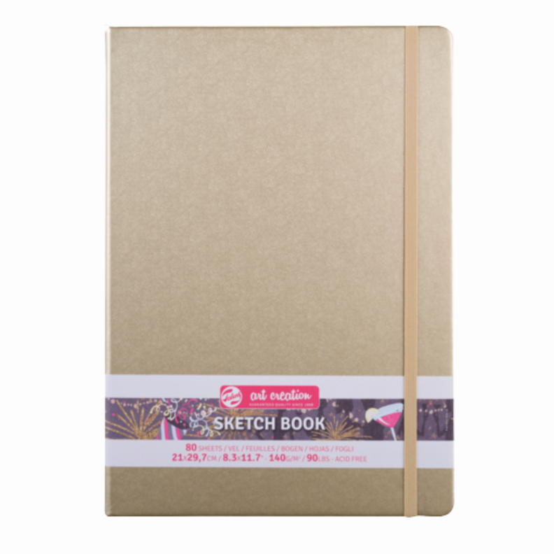 Libreta Art Creation Dorada 21x30cm 140gr 80hjas.-0