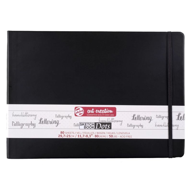Libreta Art Creation Negra 21x29,7cm 80gr 80hjas.Con Puntos-0