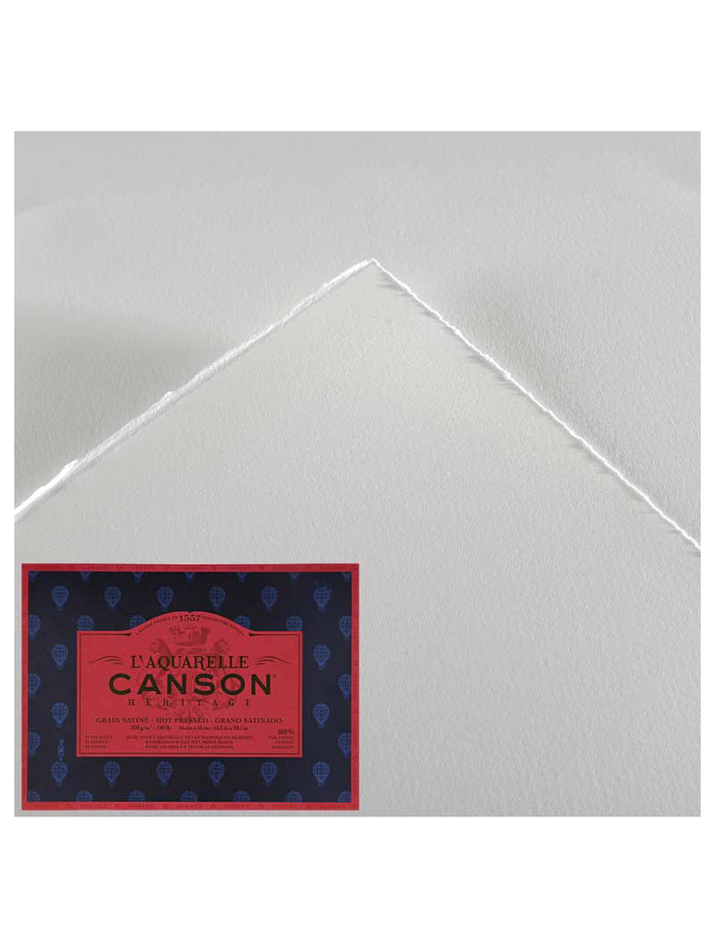 Block Papel Acuarela Heritage 300gr Grano Satinado 36x51cm-1