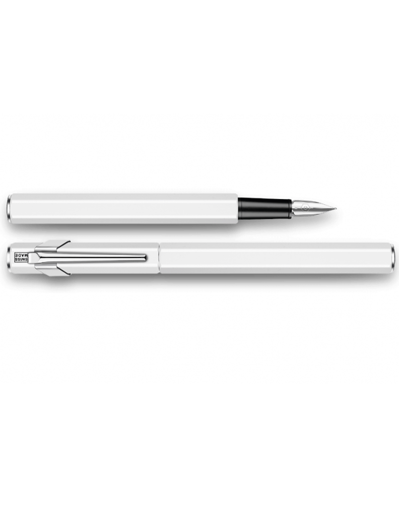 Pluma Metalica Caran d Ache 849 Blanca-0