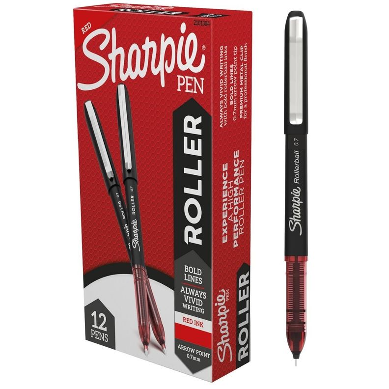 Roller Sharpie Punta Fina Rojo x12-0