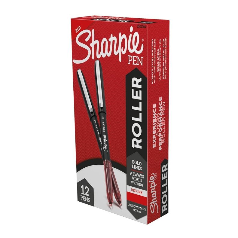Roller Sharpie Punta Fina Rojo x12-1