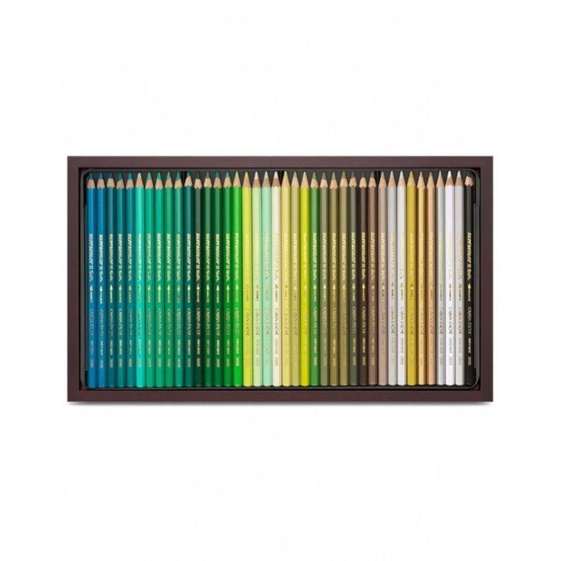 Lápices Acuarela Supracolor Caran D Ache Caja Madera Set 120-2