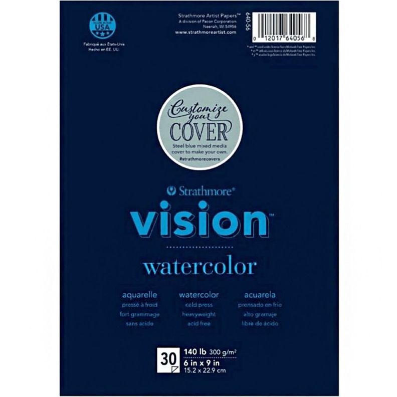 Block Acuarela Strathmore Vision 300gr 15,2x22,9cm-0