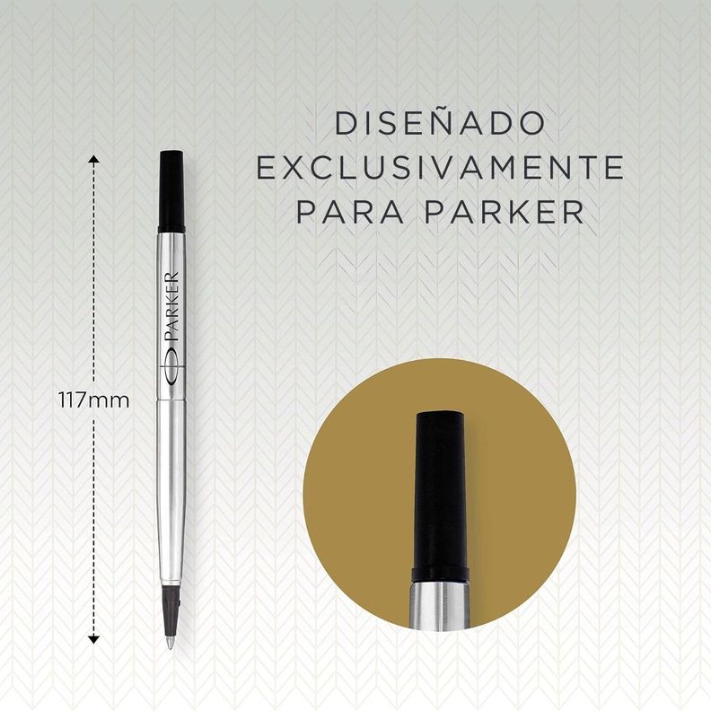 Repuesto Roller Ball Negro 0.7 Parker-3