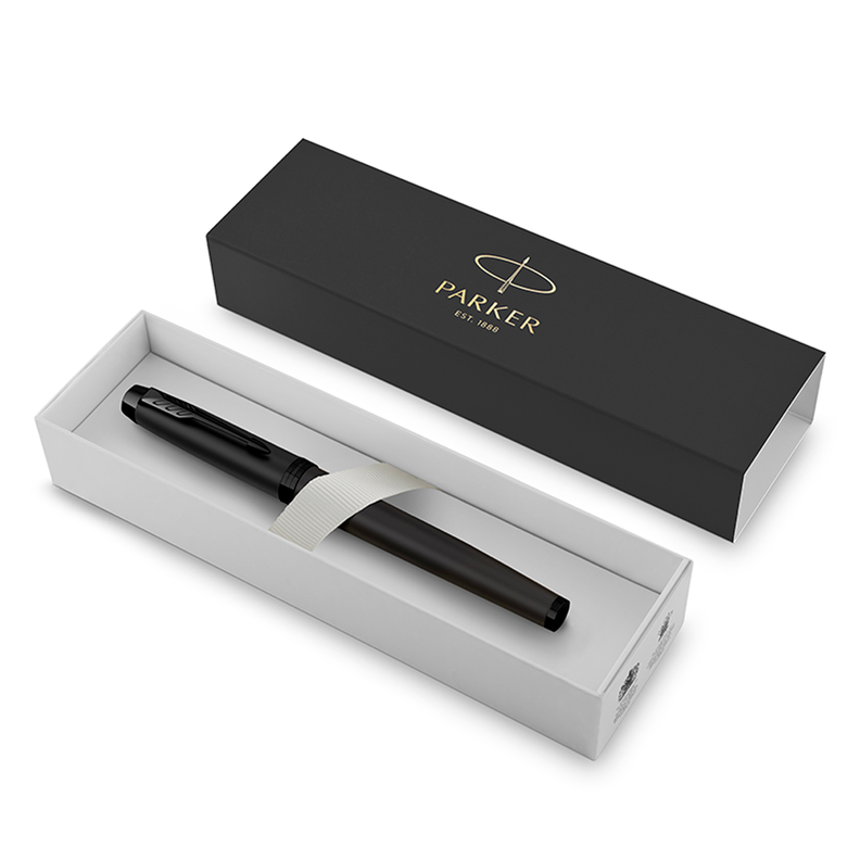 Pluma Parker IM Acromática Negra Mate-3