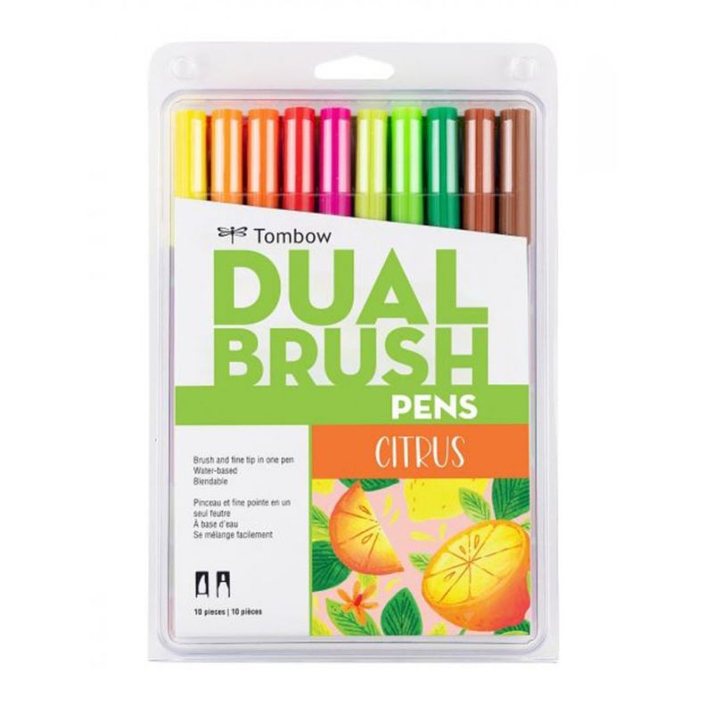 Set Marcadores Tombow Dual Brush Cítrico 10 colores-0