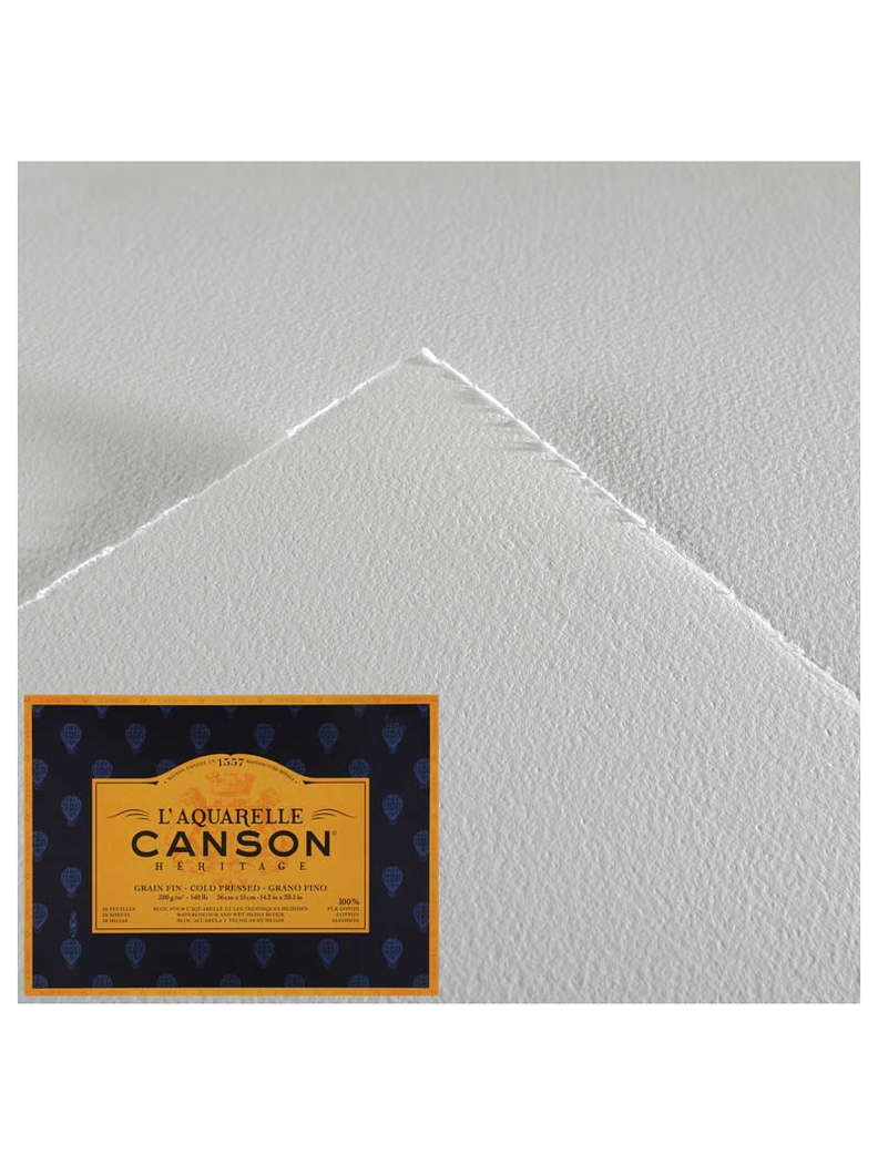 Block Papel Acuarela Heritage 300gr Grano Fino 46x61cm-1