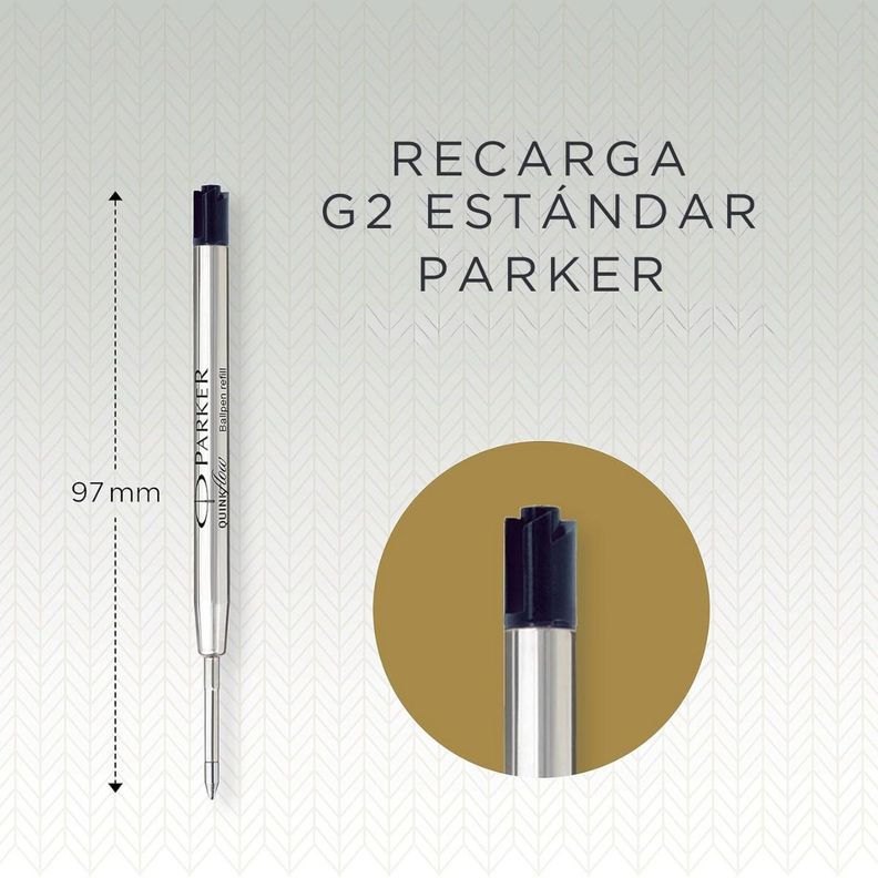 Repuesto De Boligrafo Quinkflow Negro 0.8 Parker