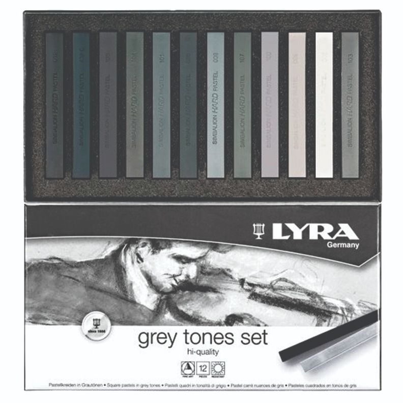 Pastel Suave Lyra 12 Tonos Grises-0