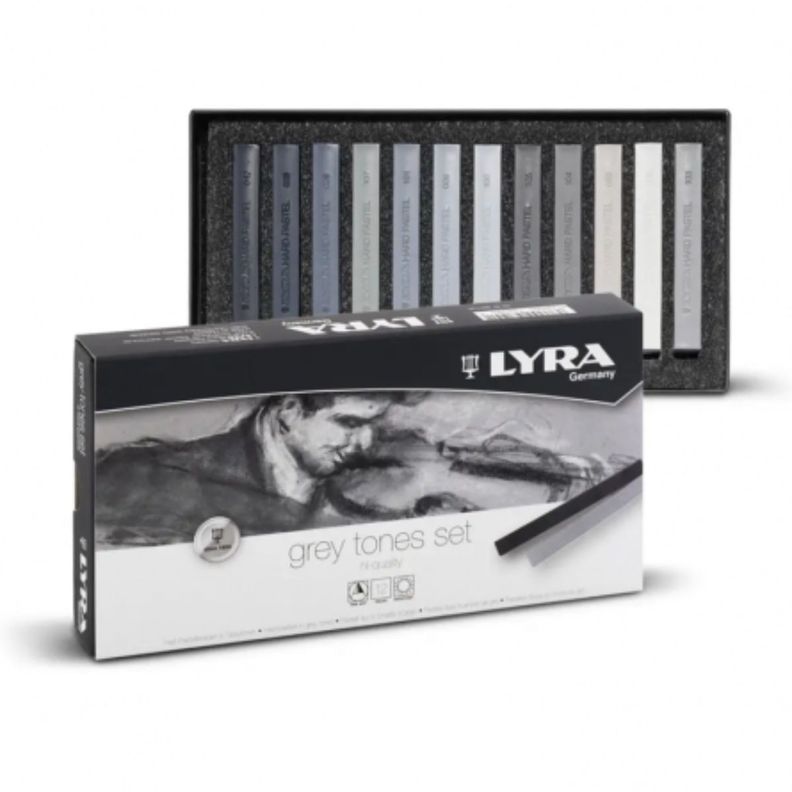 Pastel Suave Lyra 12 Tonos Grises-1