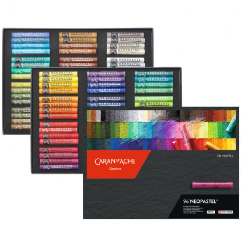Pasteles Extra Finos Neopastel Caran d Ache Set 96 Colores-0
