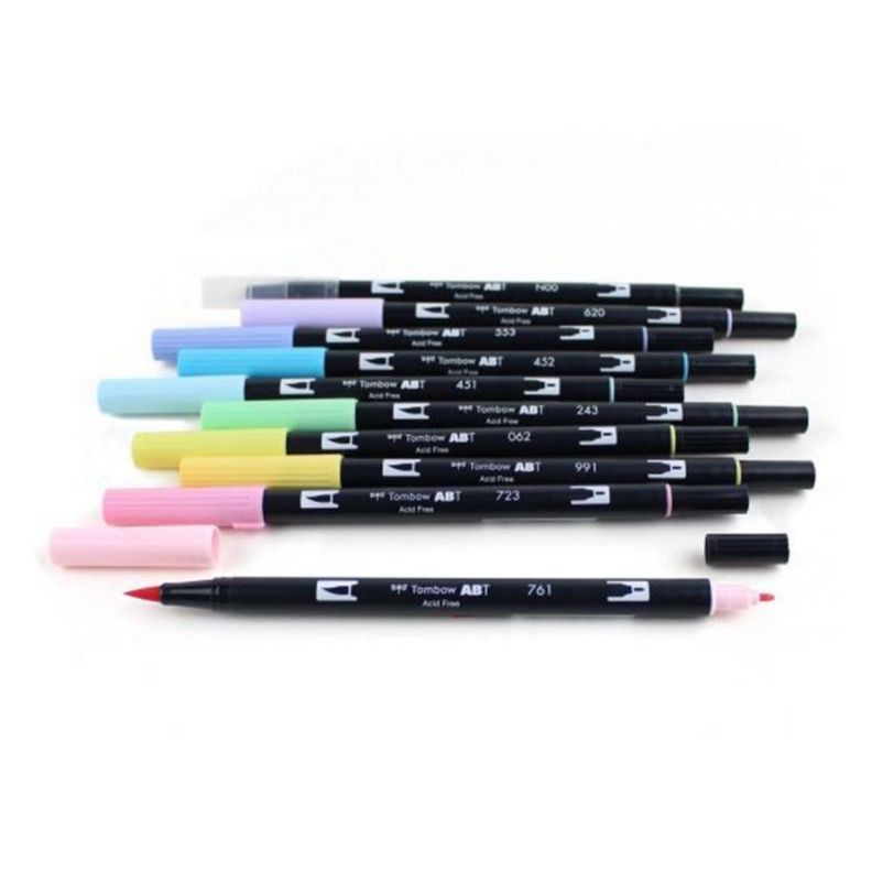 Set Marcadores Tombow Dual Brush Pastel 10 colores-2